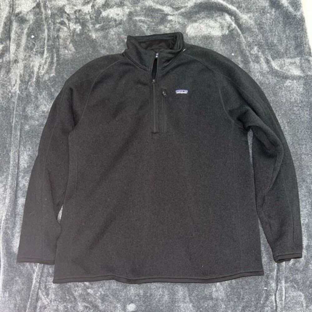Patagonia Men’s XXL Black 1/4 Zip Fleece Pullover Jacket